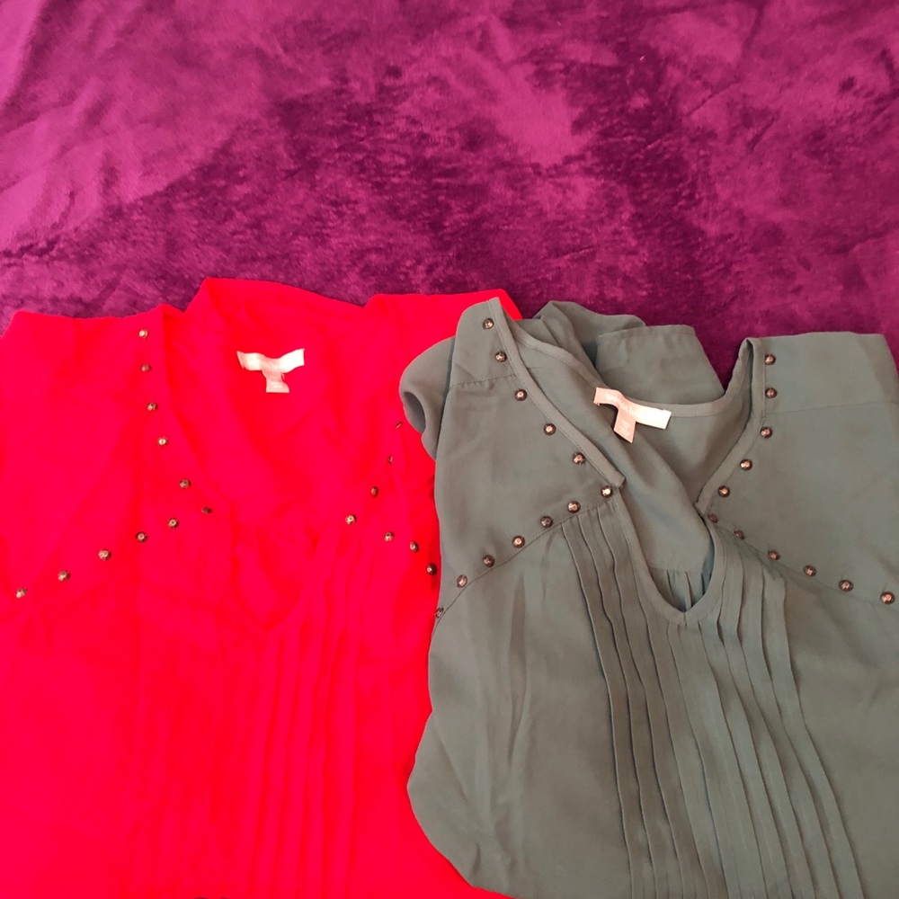 Long sleeve silk blouses